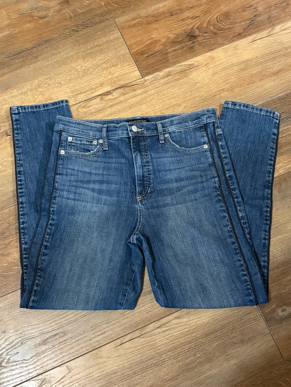 Banana Republic High-Rise Skinny Jeans with Side Stripe